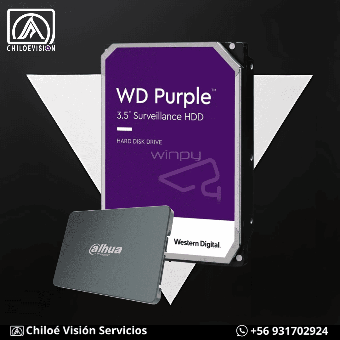 Discos Duros y SSD para CCTV en Chiloé