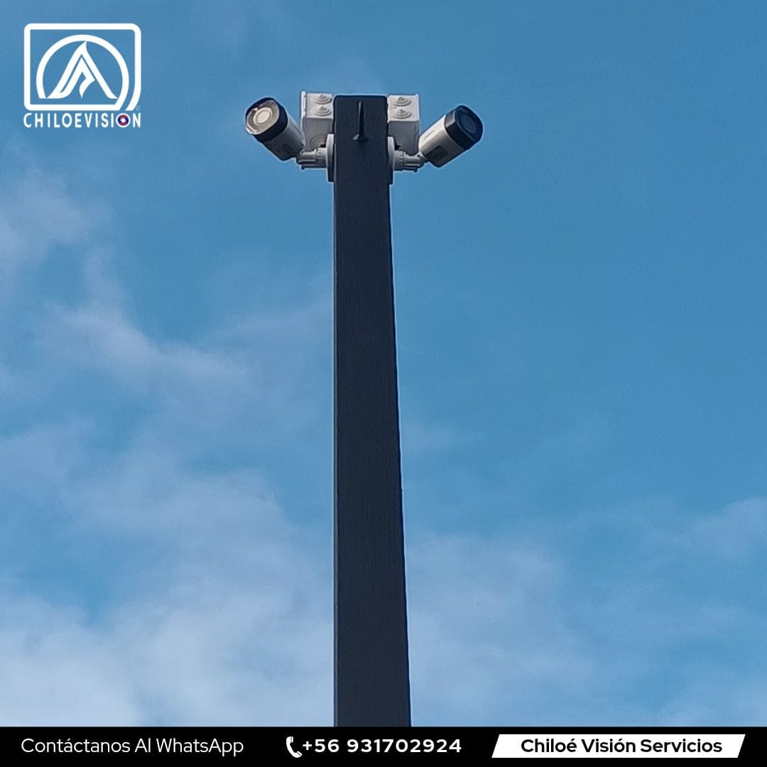 Cámaras de Seguridad con Estructura Metálica en Chiloé Vision 