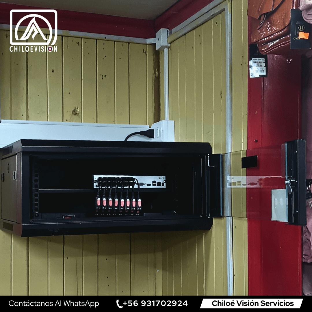 Instalación de Rack y CCTV en Ancud