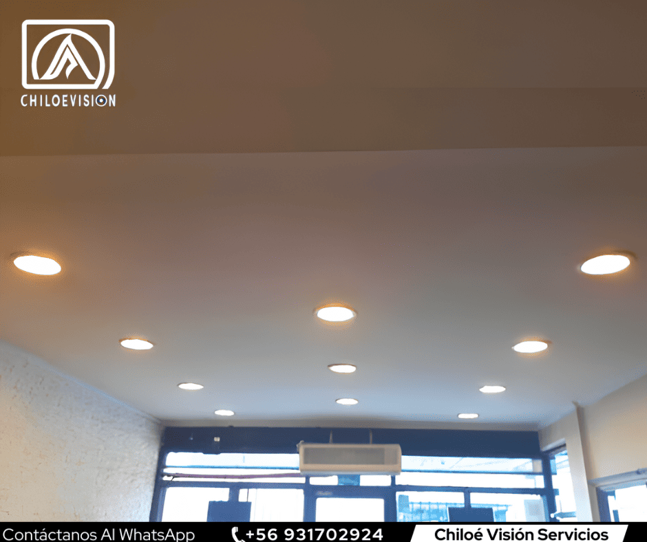 Instalación de Plafones LED en Chiloé