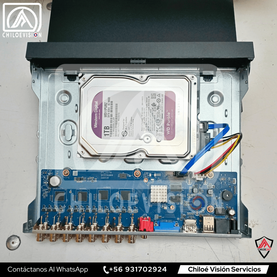 Instalación de grabadores para cámaras de seguridad en 4, 8, 16 y 32 canales en Chiloé