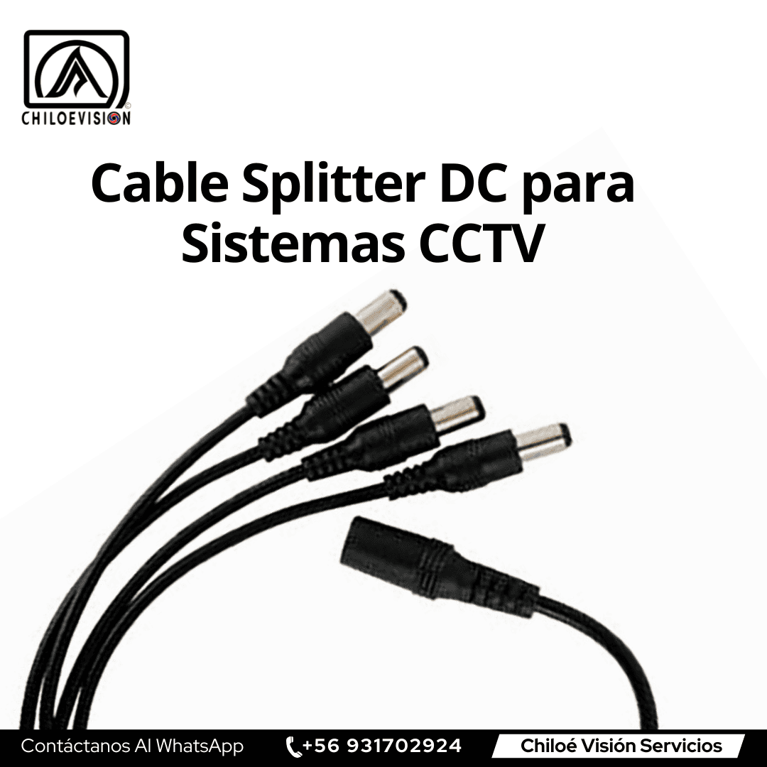 Cable (Divisor) Splitter DC para Sistemas CCTV