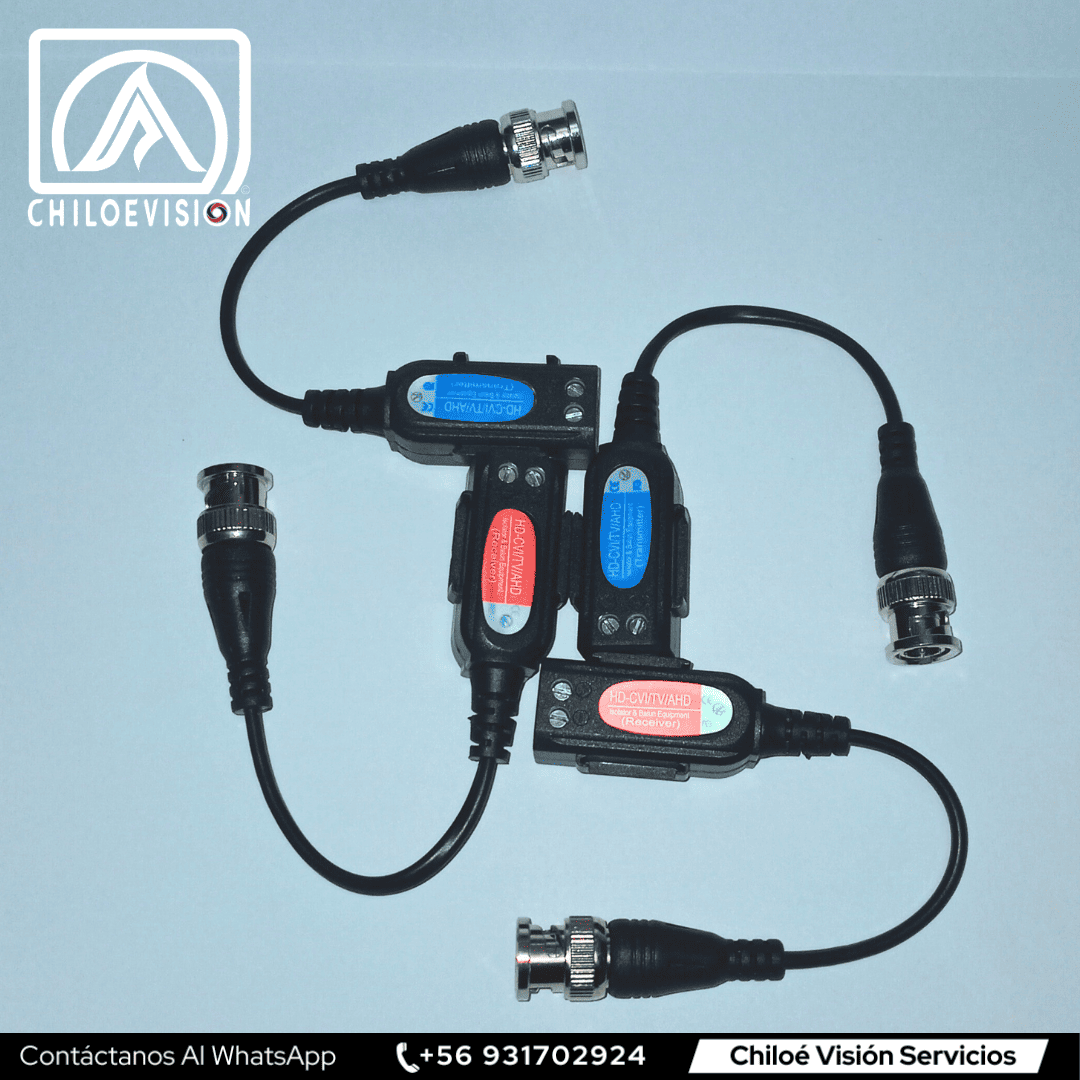  Conectores BNC Balun Pasivo para Cámaras de Seguridad
