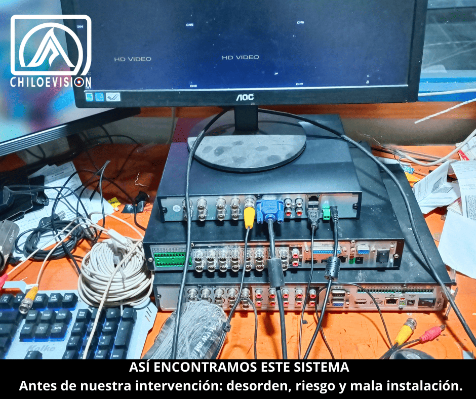 Mantenimiento de grabadores DVR, NVR y XVR para sistemas CCTV en Chiloé