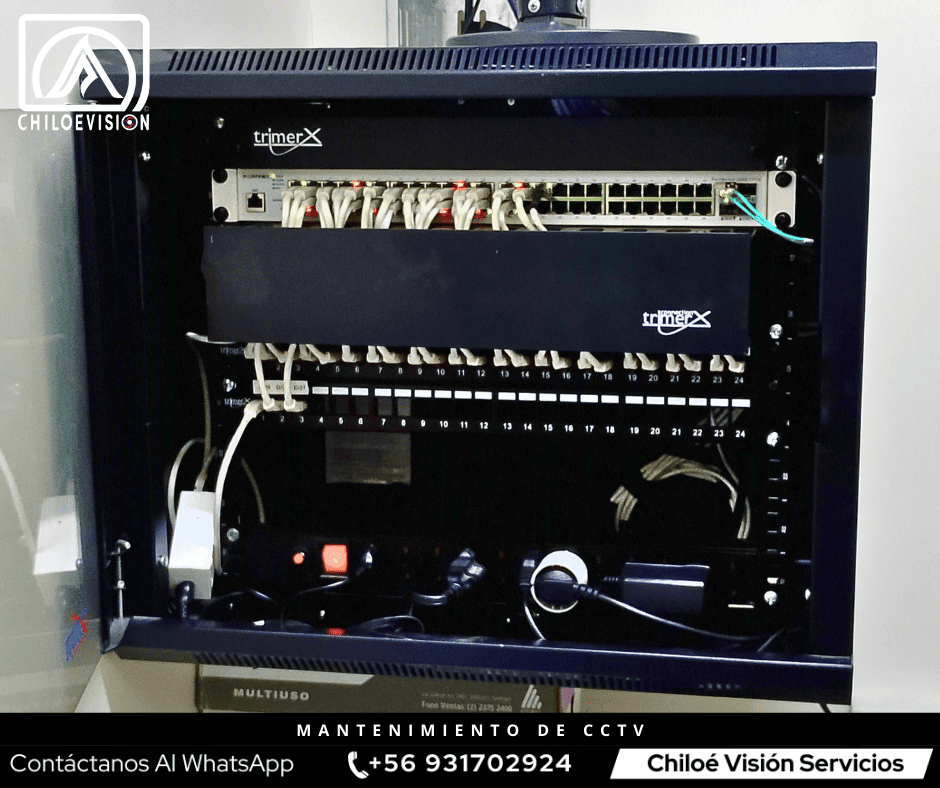 Mantenimiento de Racks  y Gabinetes en CCTV Chiloé