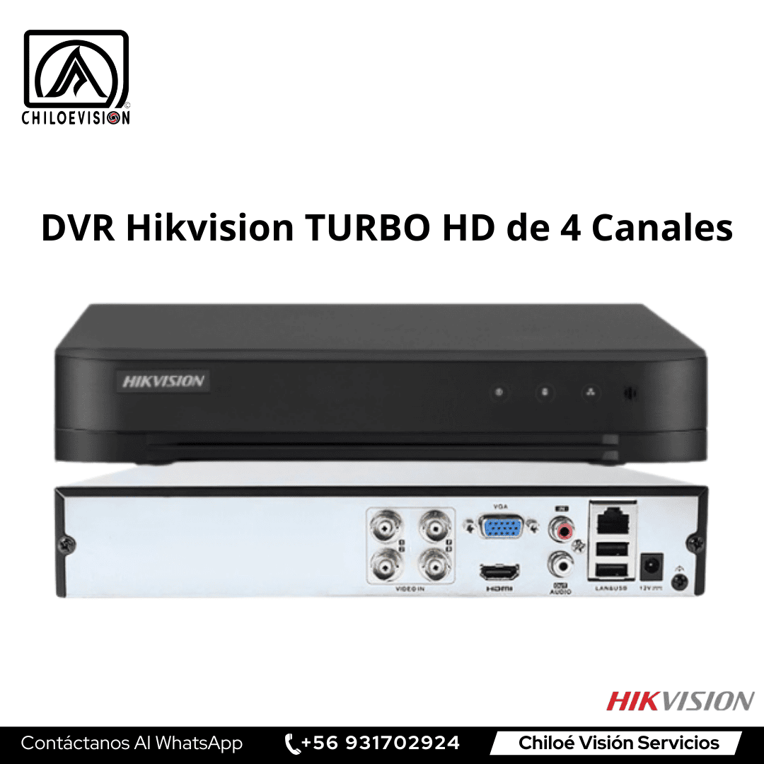DVR Hikvision TURBO HD 4 Canales + 1 IP | 5 en 1