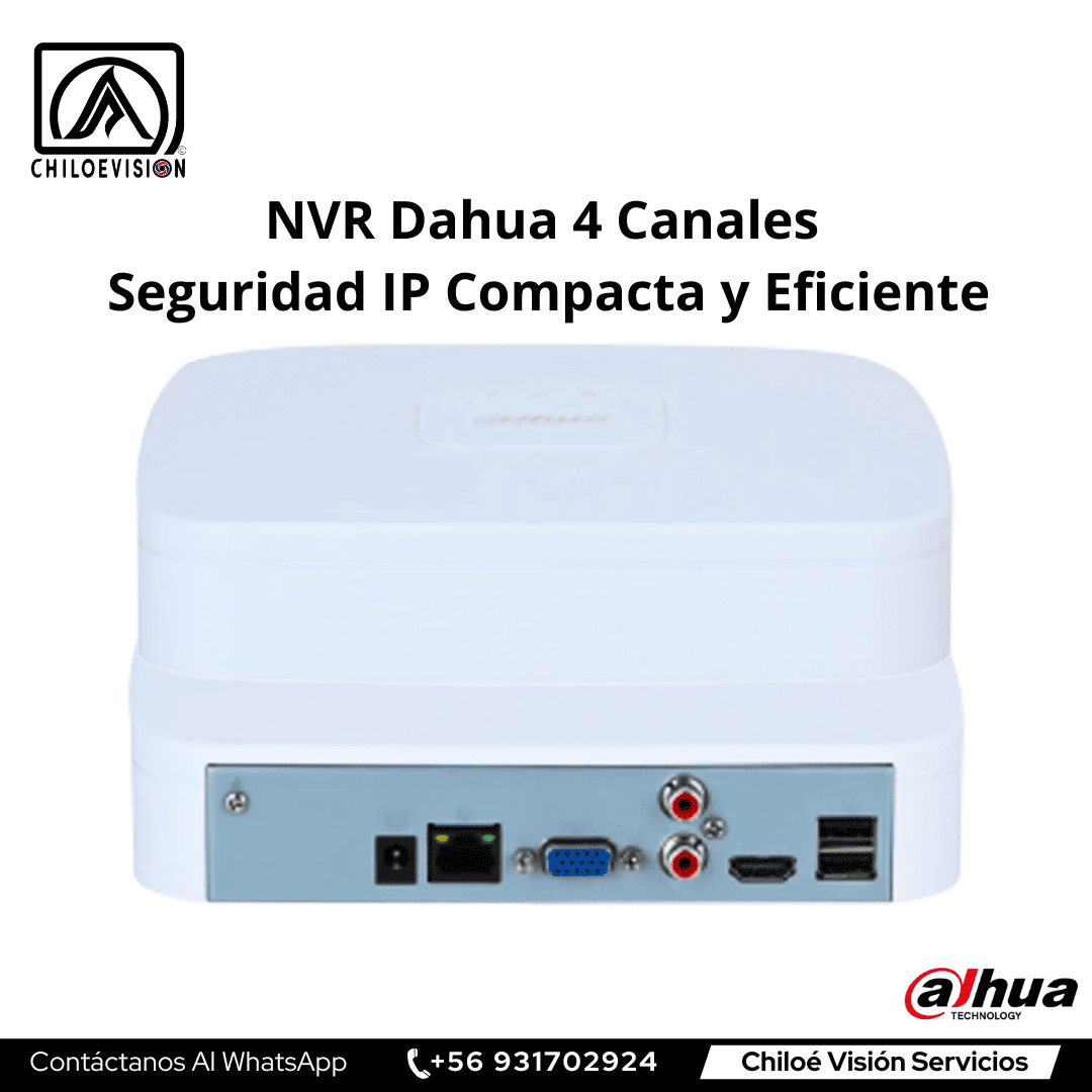 NVR Dahua 4 Canales – Seguridad IP Compacta y Eficiente