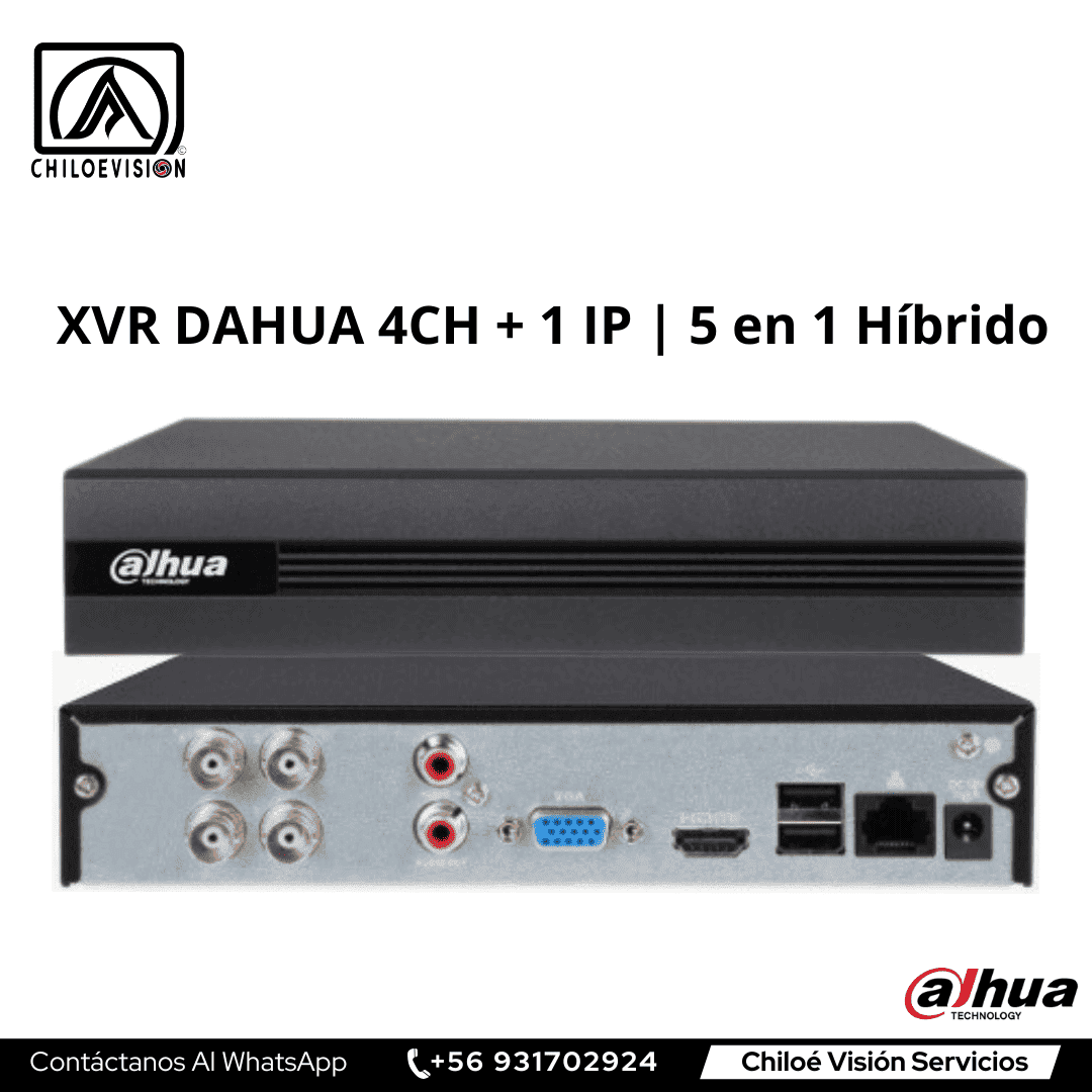 XVR Dahua 4 Canales + 1 IP | 5 en 1 Híbrido