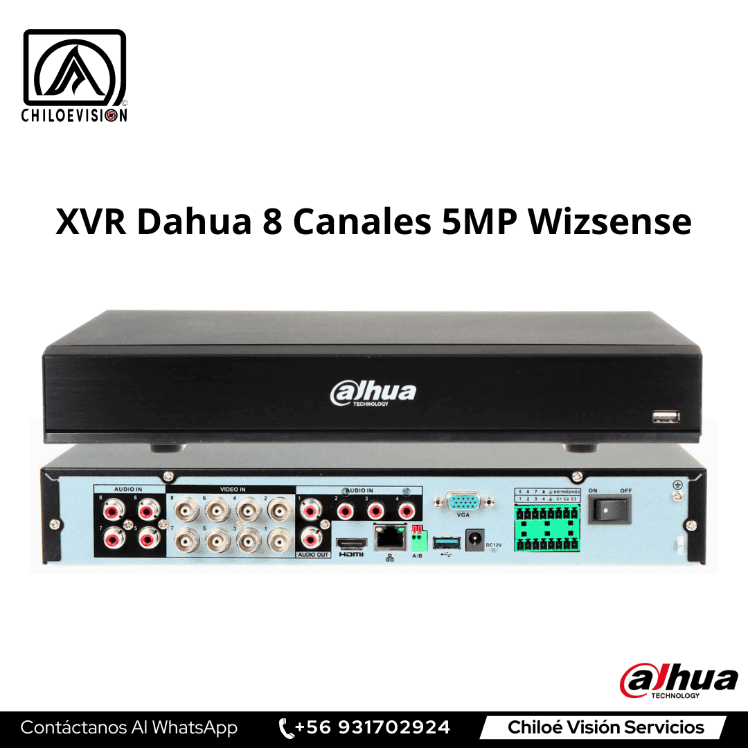 Grabador XVR 8 Canales 5MP Wizsense – Dahua