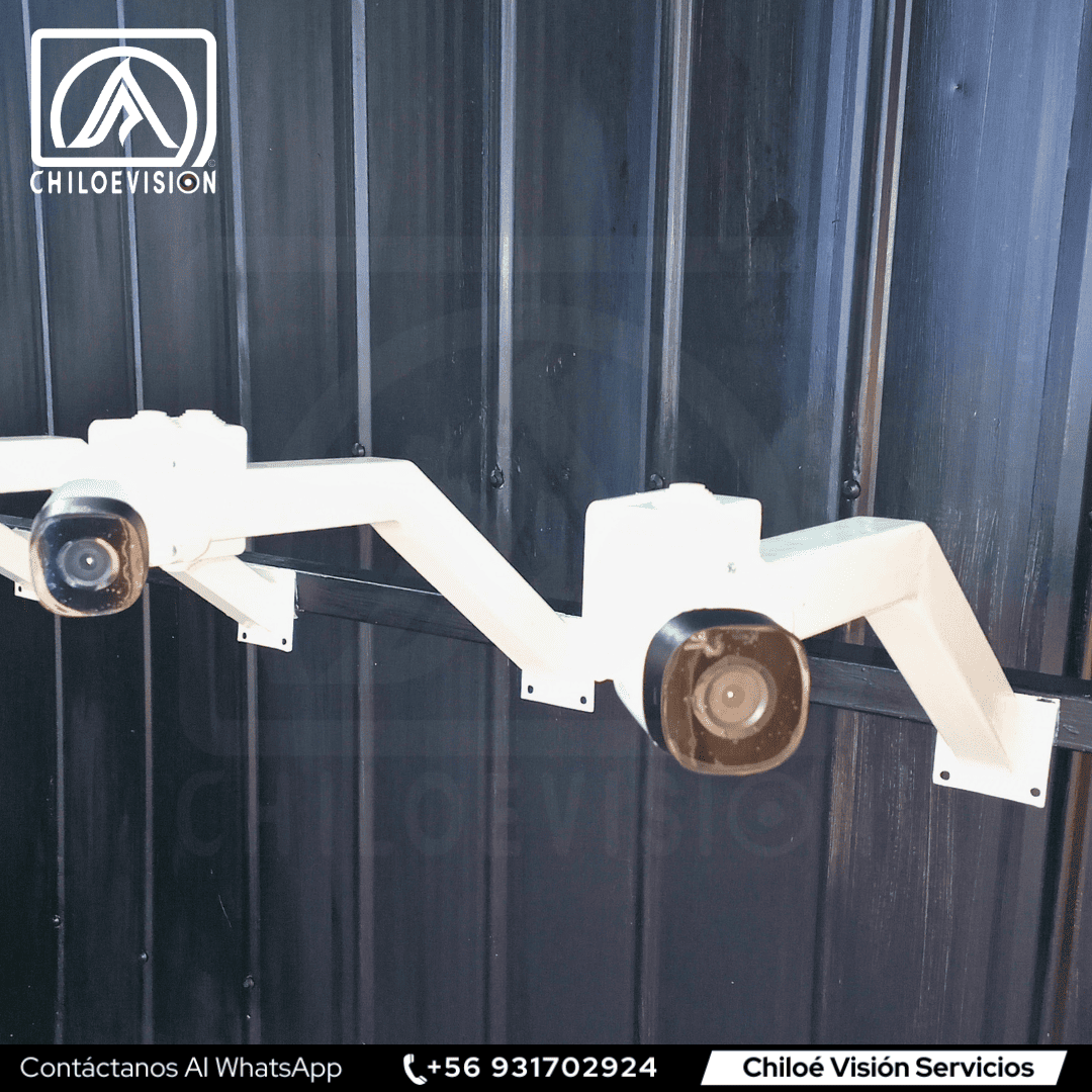 cámaras de seguridad en Chiloé con soportes metálicos a medida en chiloe 