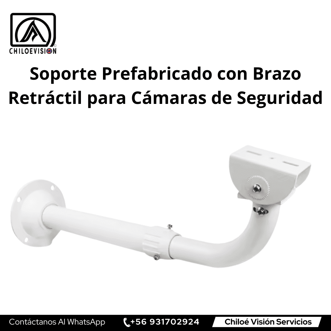 Soporte Prefabricado con Brazo Retráctil para Cámaras de Seguridad