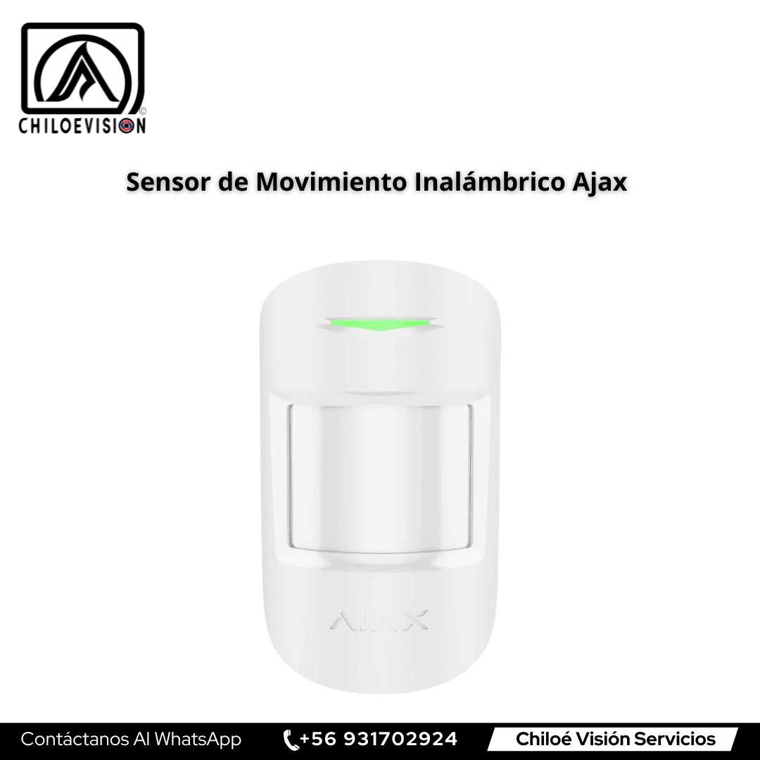 Sensor de Movimiento PIR Inalámbrico y Cableado en Queilen, Chiloé / AJAX