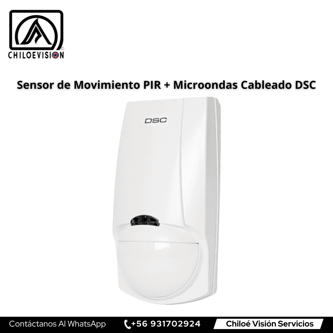 Sensor de Movimiento PIR + Microondas Cableado DSC / Instalación de Alarma en Chiloé