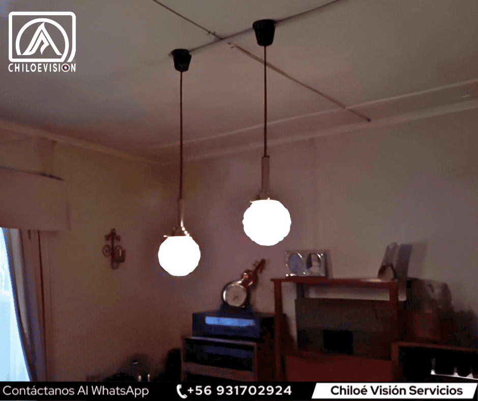 Instalación de Lamparas Colgantes en Chiloé