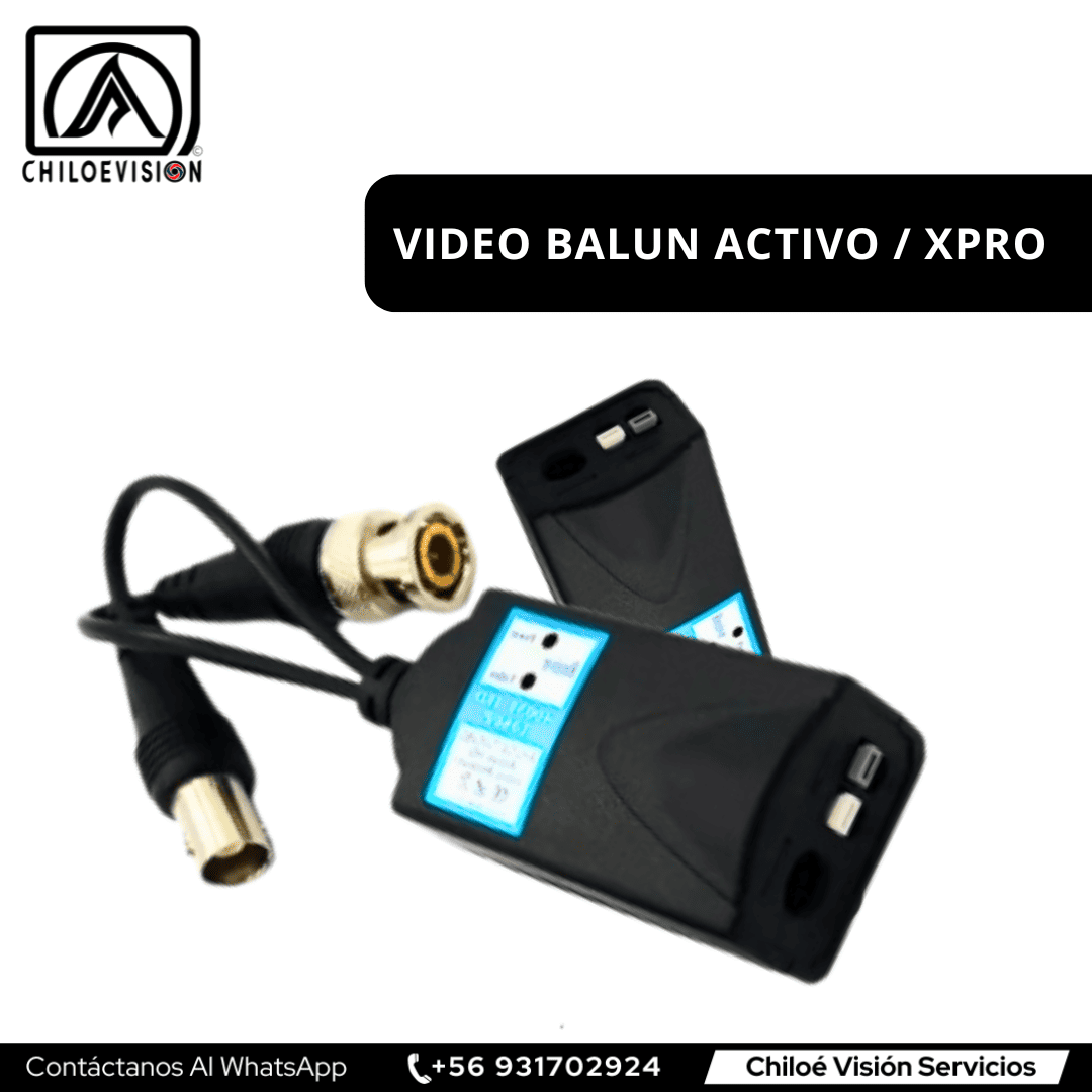 Video Balun Activo Xpro Tx + Rx en Chiloe