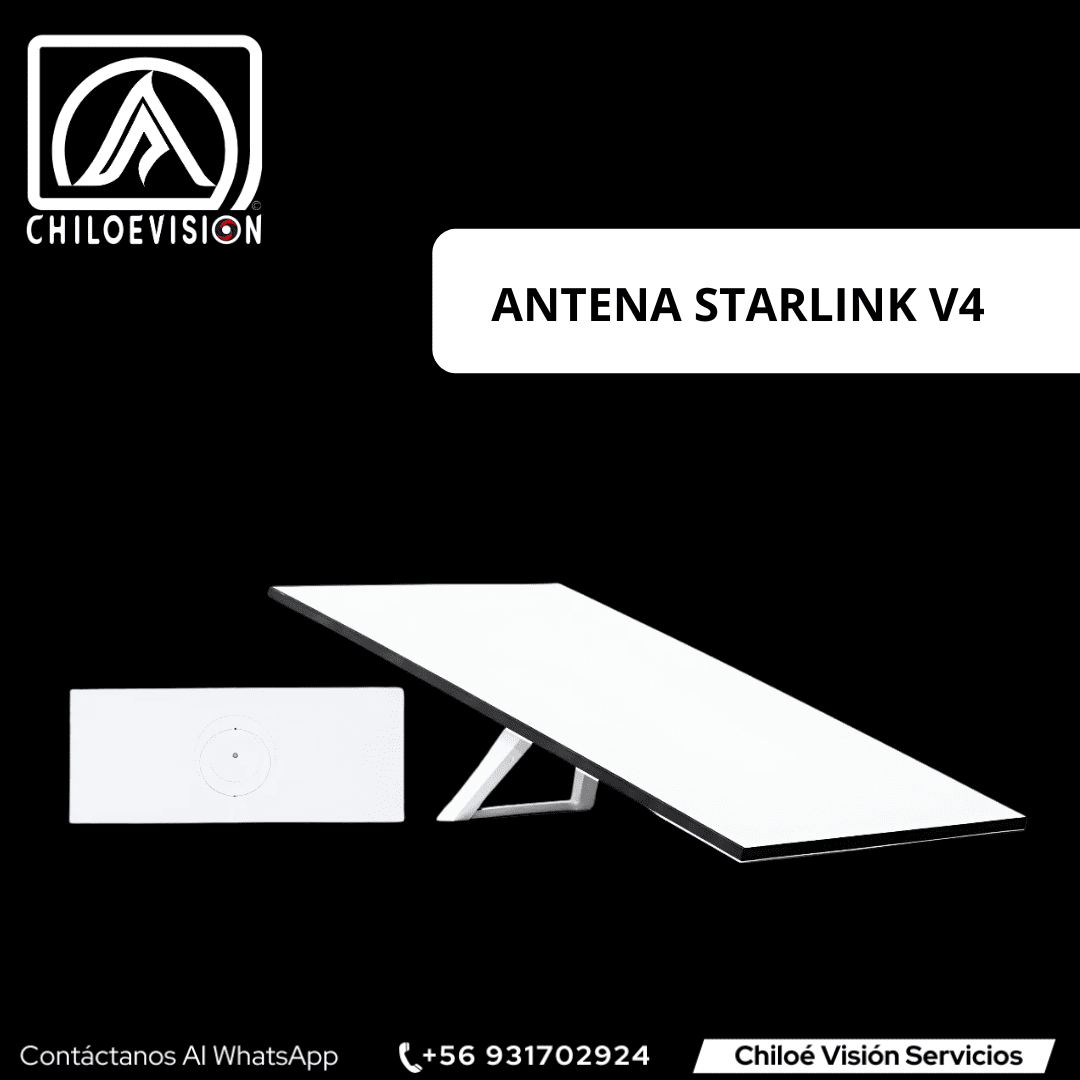 Antena Starlink V4 en Chiloé