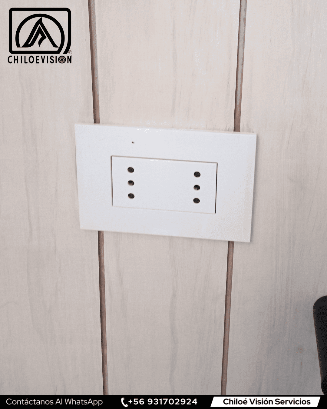 Enchufe Embutido Doble en Chiloé