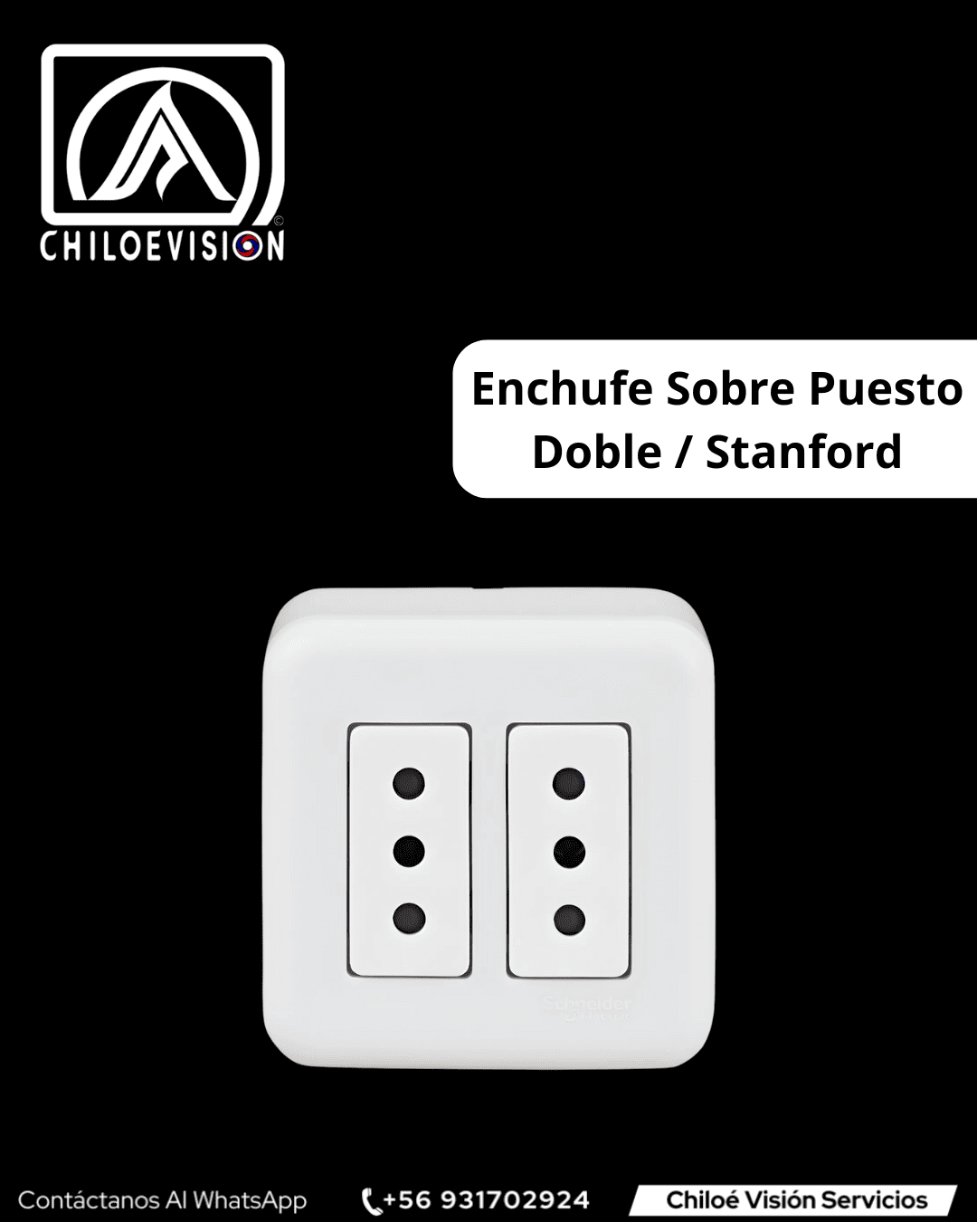 Enchufe Sobre Puesto Doble en Chiloé