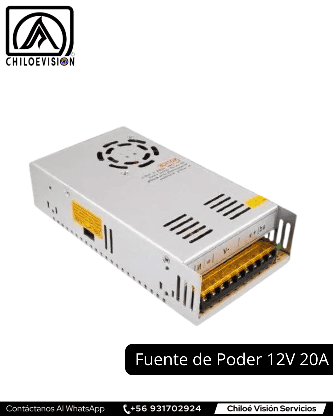 Fuente de Poder 12V 20A en Chiloé