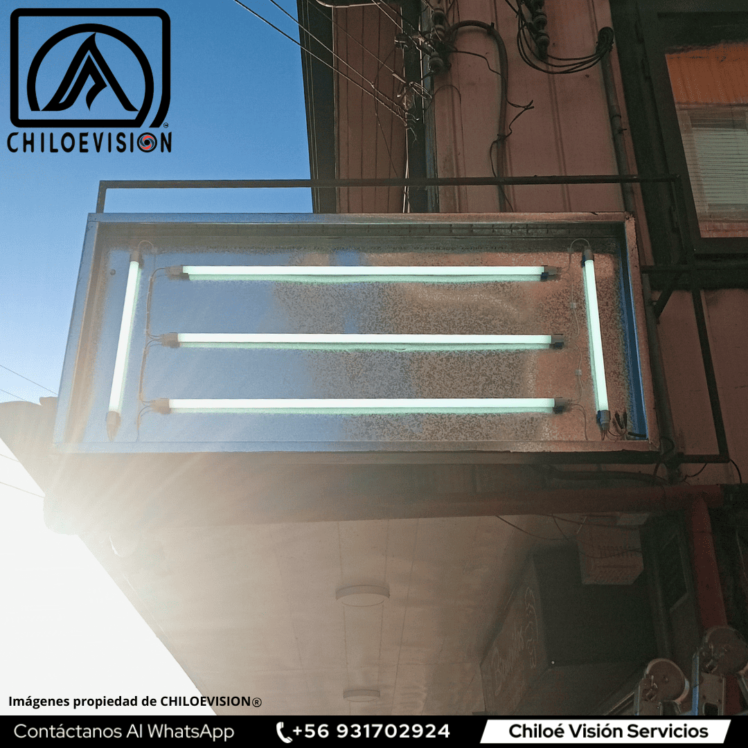 Instalación de Letrero Luminoso en Chiloé