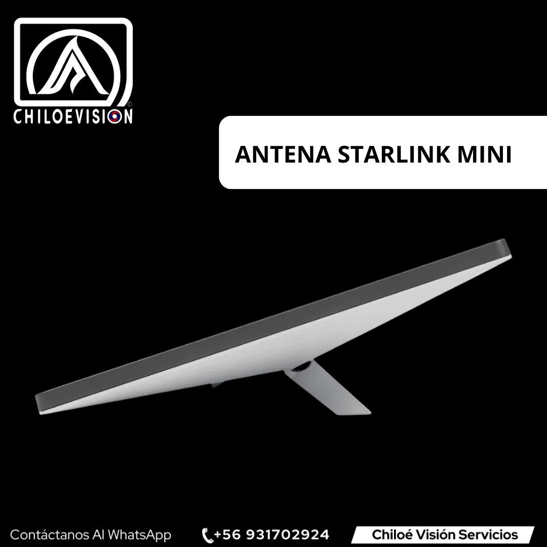 Antena tipo Starlink Mini en Chiloe