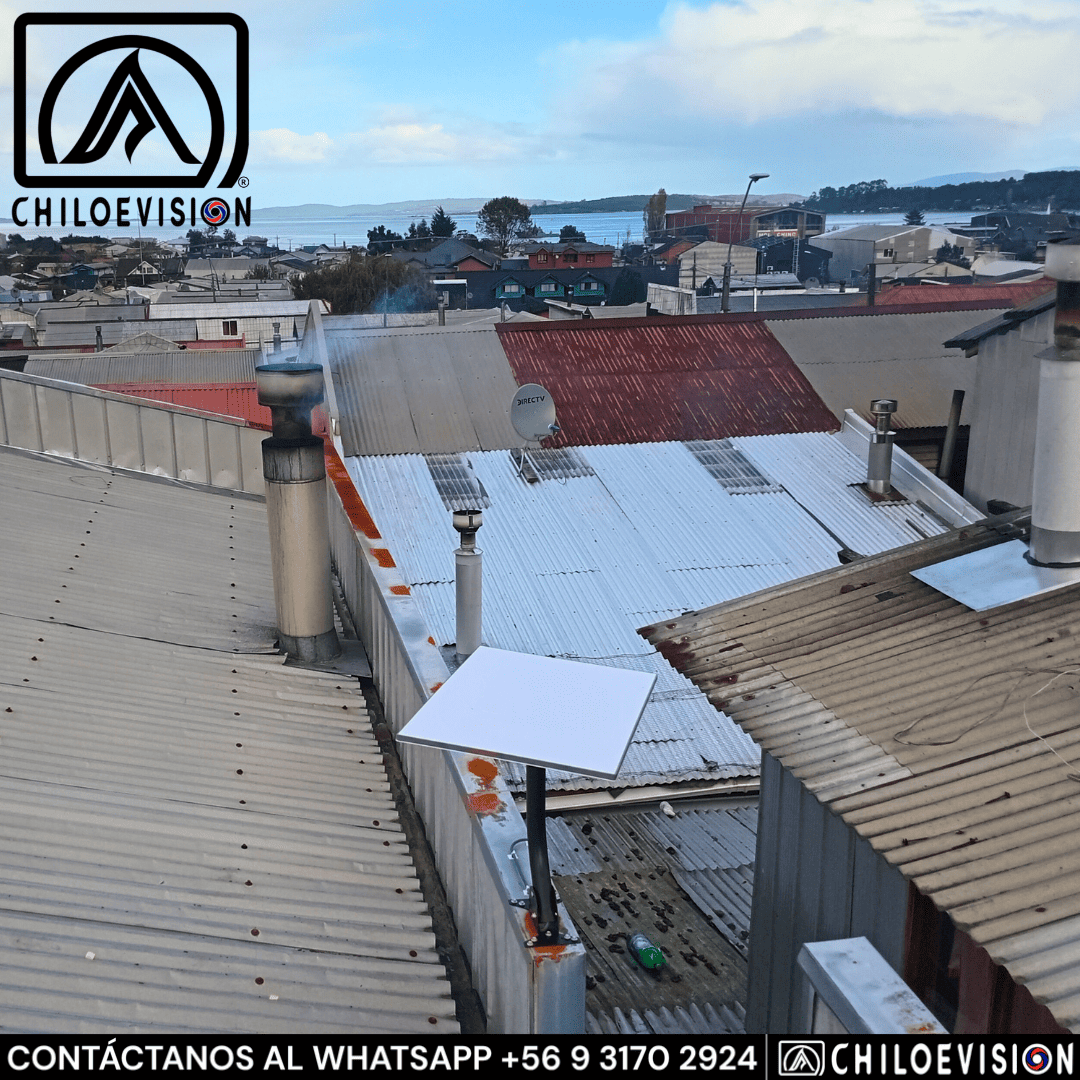 Instalacion de antena de internet Starlink en Chiloe